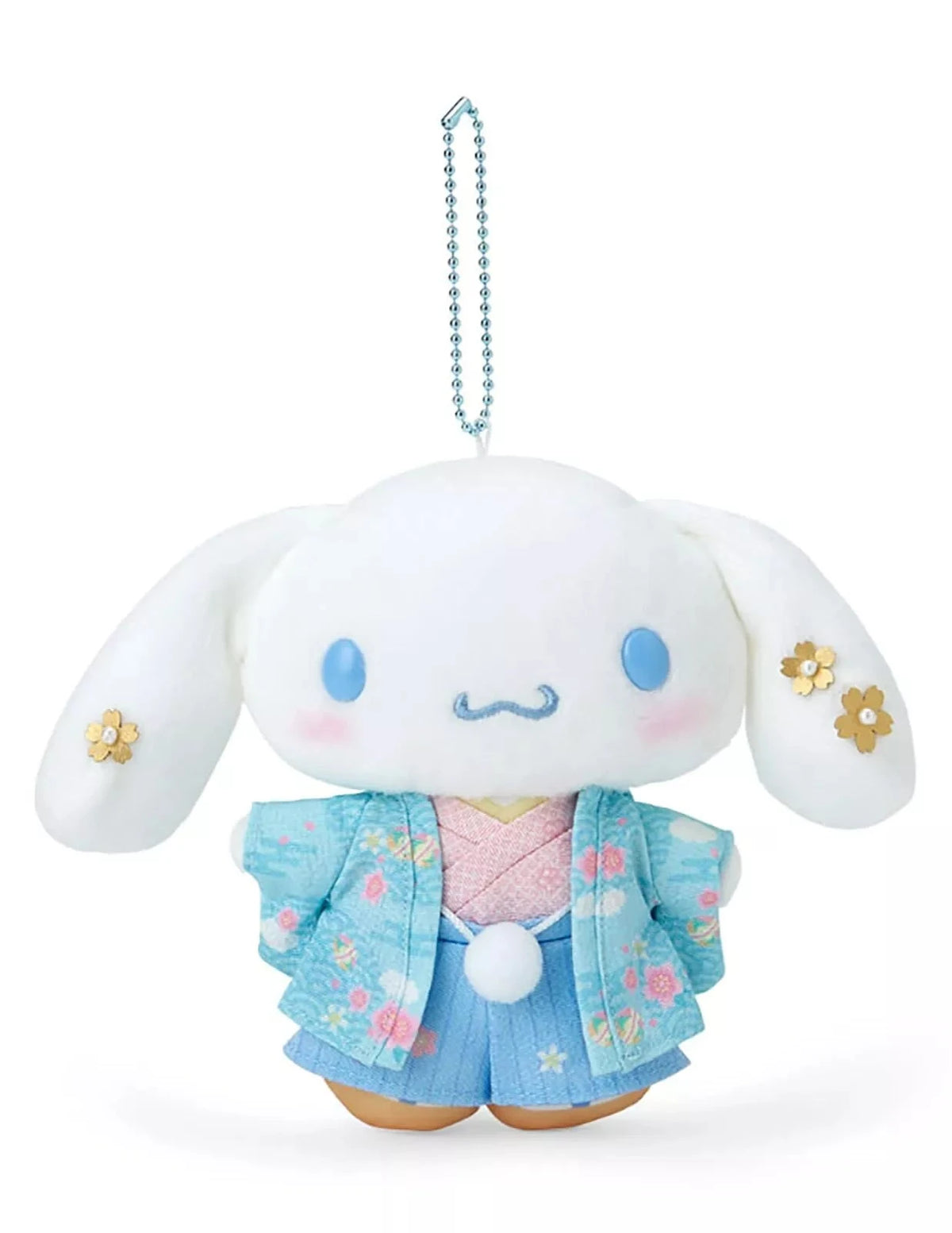 Cinnamoroll Traditional Luxe Blue Kimono Plush Keychain