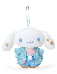 Cinnamoroll Traditional Luxe Blue Kimono Plush Keychain