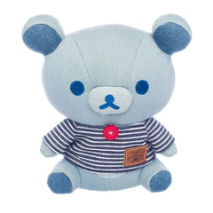 Add a touch of timeless, laid-back style to your collection with the Collectible Classic Denim Stripes Korilakkuma Plush! This charming Korilakkuma plush features a soft denim-blue design paired with a classic navy-and-white striped shirt, a bright red button accent, and a tiny faux-leather label for an extra polished finish. With its cool vintage-inspired look and sweet seated pose, it’s perfect for displaying, gifting, or adding a little casual charm to your plush collection.