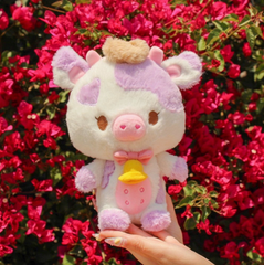 Jolene is an adorable addition to the world of cow plushies and lavender cow creations. Her appeal goes beyond that of an ordinary cow stuffed animal as she embodies the peaceful vibes of these gentle creatures.