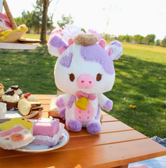 Jolene is an adorable addition to the world of cow plushies and lavender cow creations. Her appeal goes beyond that of an ordinary cow stuffed animal as she embodies the peaceful vibes of these gentle creatures.