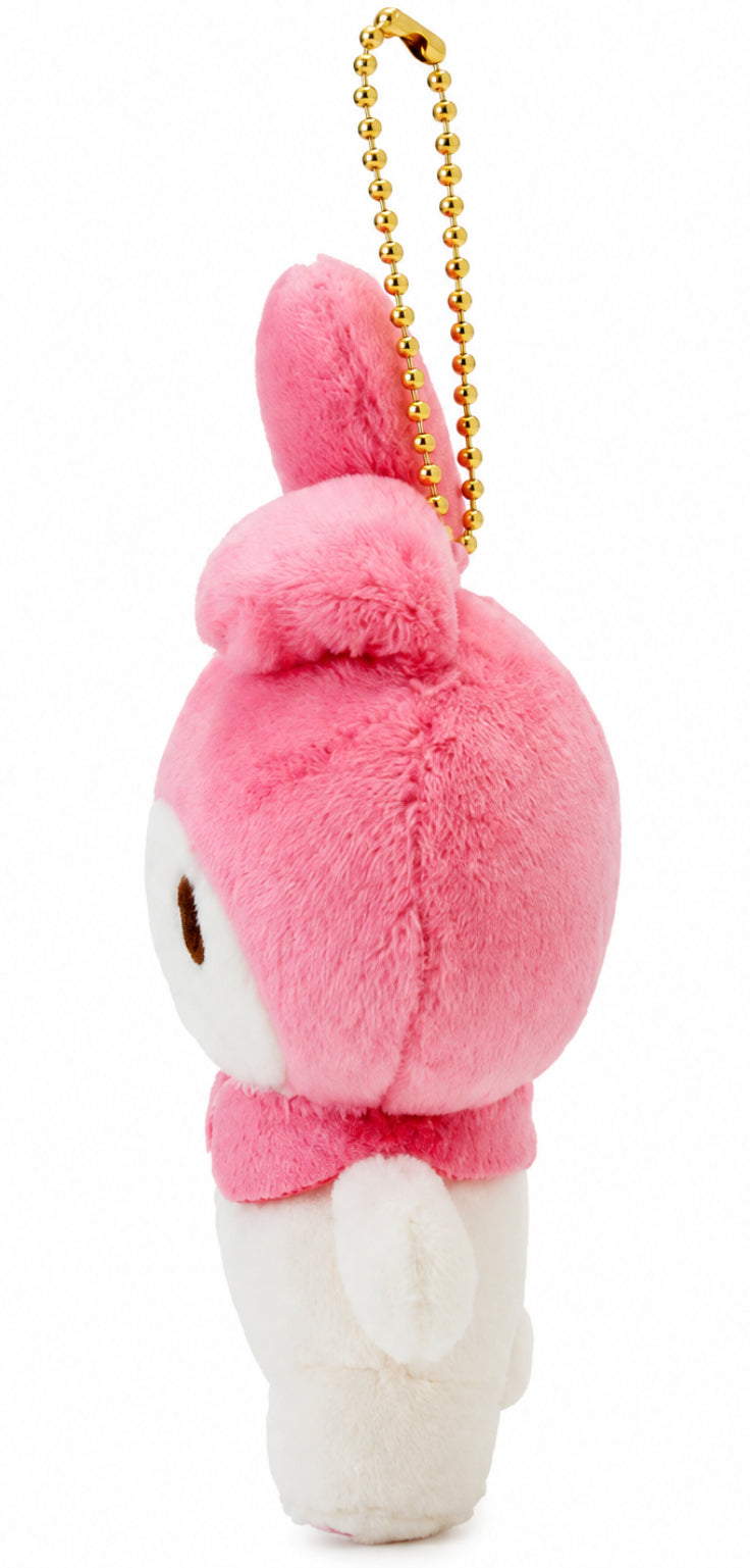 Add a nostalgic touch to your collection with this adorable Classic Tone Retro Style My Melody Keychain! Featuring her signature pink hood, sweet embroidered face, soft cream-colored body, and charming rounded design, this mini plush captures the timeless cuteness of My Melody in a compact keychain style.