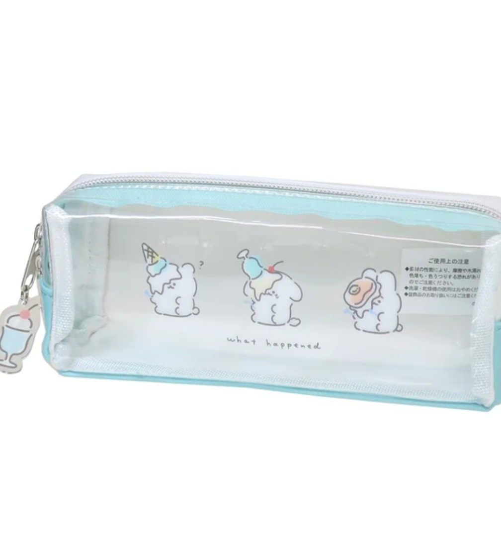 This adorable Clumsy Sweet Treat Pencil Case is perfect for keeping all your study essentials in one place. The blue and white details accompanied by the funny illustrations will add a fun and lighthearted touch to any drab study environment. Whether you want to give it as a gift or treat yourself, this cute pencil case will surely bring a smile to anyone's face!