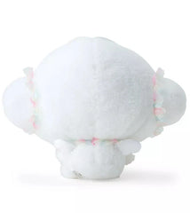 Part of the lovely Angel Dance Party line, this rare Cogimyun Angel Dance Party Plushie is a true treat! It features the rarely seen Sanrio character, Cogimyun, in lovable pastel cuffles at her ears and collar. Rosy pink cheeks, and a sweet expression complete with glistening heart eyes add an extra touch of femininity and sweetness!&nbsp;