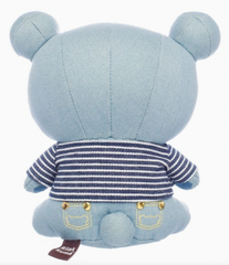 Add a touch of timeless, laid-back style to your collection with the Collectible Classic Denim Stripes Korilakkuma Plush! This charming Korilakkuma plush features a soft denim-blue design paired with a classic navy-and-white striped shirt, a bright red button accent, and a tiny faux-leather label for an extra polished finish. With its cool vintage-inspired look and sweet seated pose, it’s perfect for displaying, gifting, or adding a little casual charm to your plush collection.