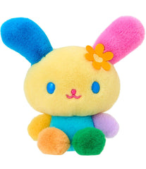 Meet your new cuddly little friend! This adorable Colorful Flower Usahana Plushie features big colorful ears, a sunny yellow face, a sweet flower accent, and bright rainbow-inspired colors that are sure to bring a little extra joy wherever it goes.