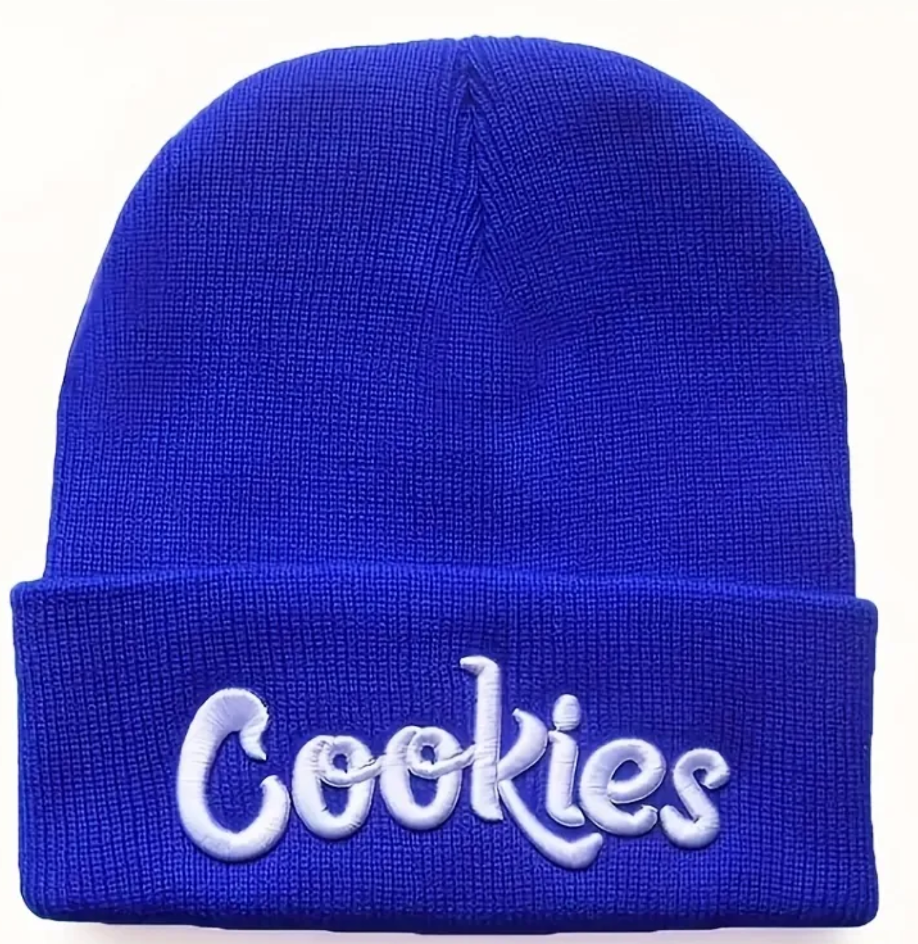 This cozy Cookie Lover Beanie is crafted from soft, vibrant Cookie Monster blue knit material, featuring an embroidered "Cookies" patch that adds a playful and nostalgic touch to your wardrobe.&nbsp;  Perfect for keeping warm and showcasing your love for cookies in style, whether you're out for a stroll or enjoying a chilly day indoors. With this beanie flaunt your amazing kawaii street style or love for Sesame Street