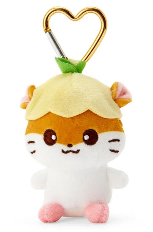 Featuring the charming and unique hamster character Corocorkuririn from Sanrio, this keychain showcases the adorable character in a mini plush format. Corocorkuririn’s playful design in his signature flower hat and soft, high-quality fabric make him a delightful addition to your keys, bag, or backpack.