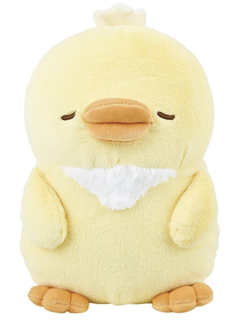 Calming Cuddlers are chubby plush animals with fluffy, round bodies that have gentle faces and peaceful color palettes. From the Poksin series, which means "fluffy" in Korean. This Ducky Calming Cuddler Korean Style Plushie is a fluffy and cute hugging pillow that fits comfortably in both arms.