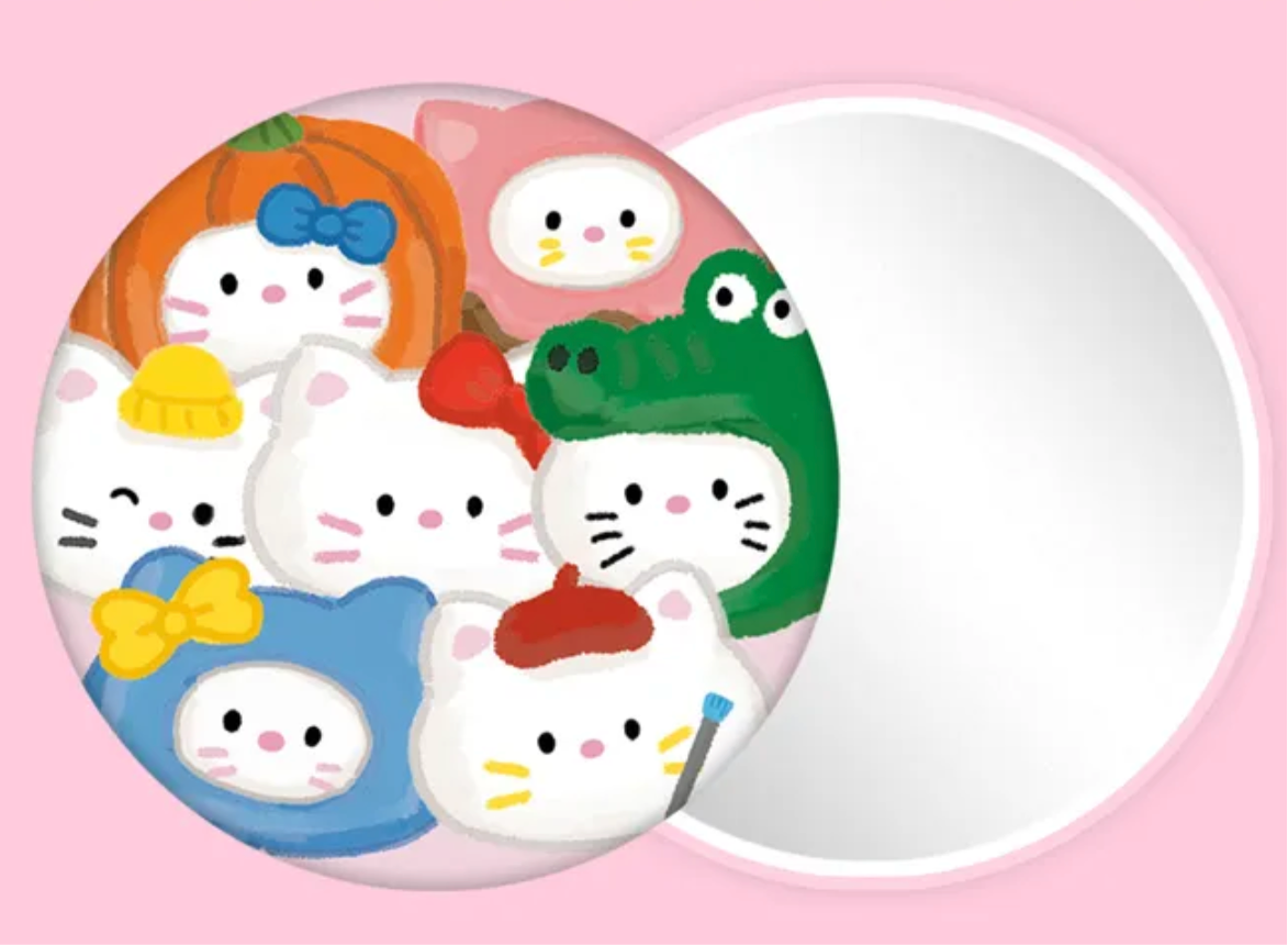 Dress-Up Hello Kitty Simple Compact Travel Mirror