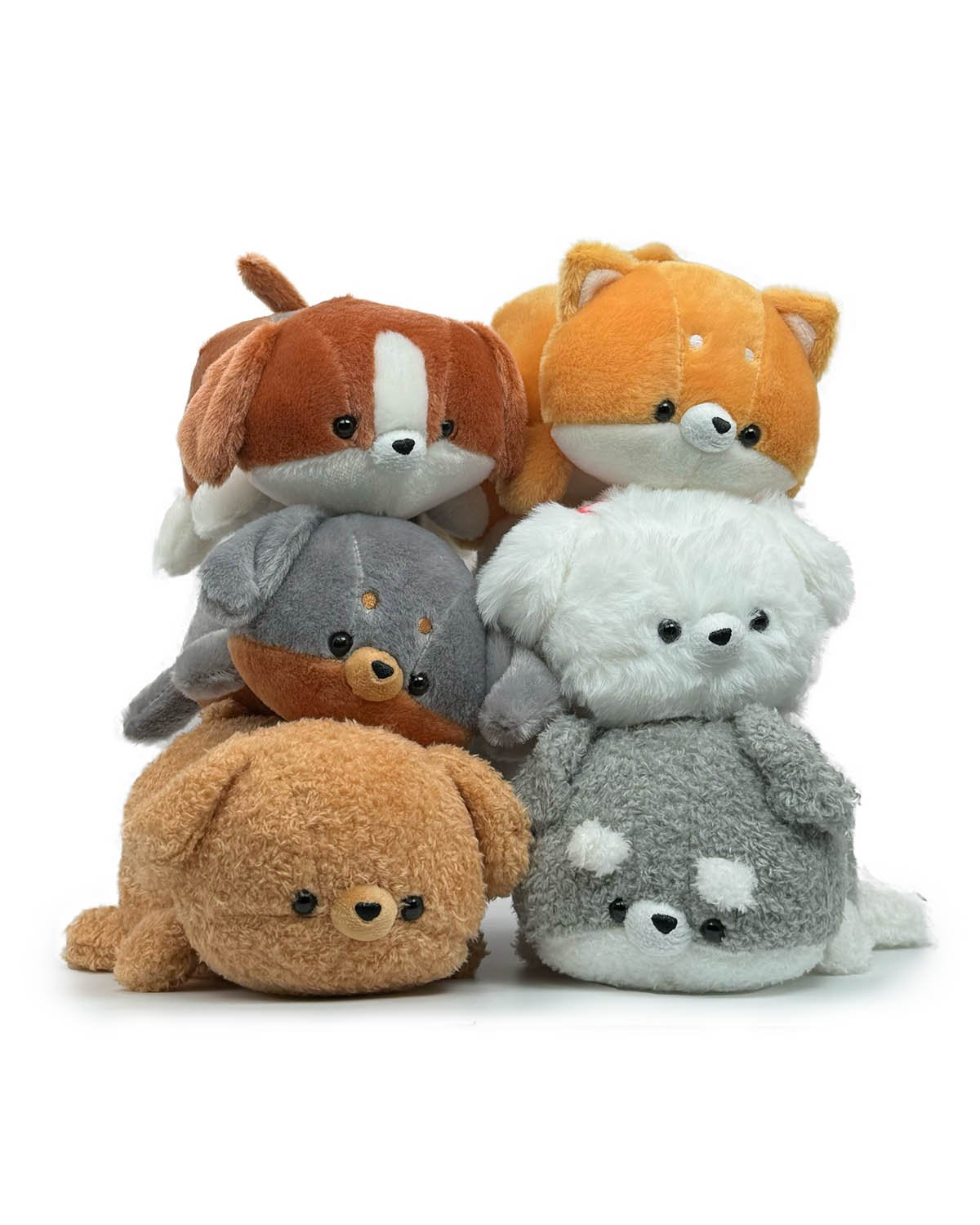 these super cute Fluffy Dog Plushies are waiting for a good home! Made from soft polyester fabric, these plushies are not only huggable but also versatile. Perfect for relieving stress and pressure, cuddling with these plushies will leave you feeling relaxed and comforted.  Available in 6 different adorable styles: Beagle, Dachshund, Maltese, Toy Poodle, and Schnauzer.