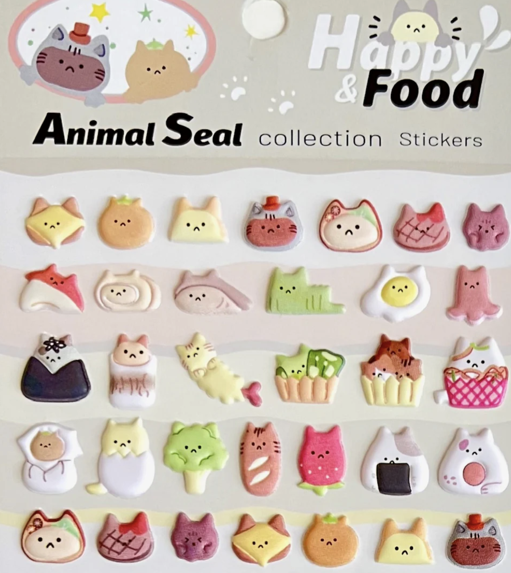 These amazing Foodie Cat Puffy Sticker Sheets can add personality to any notes, letter, planner, and more! Get creative and mix and match multiple stickers to create unique new stories. Perfect for all ages especially for high school and college!