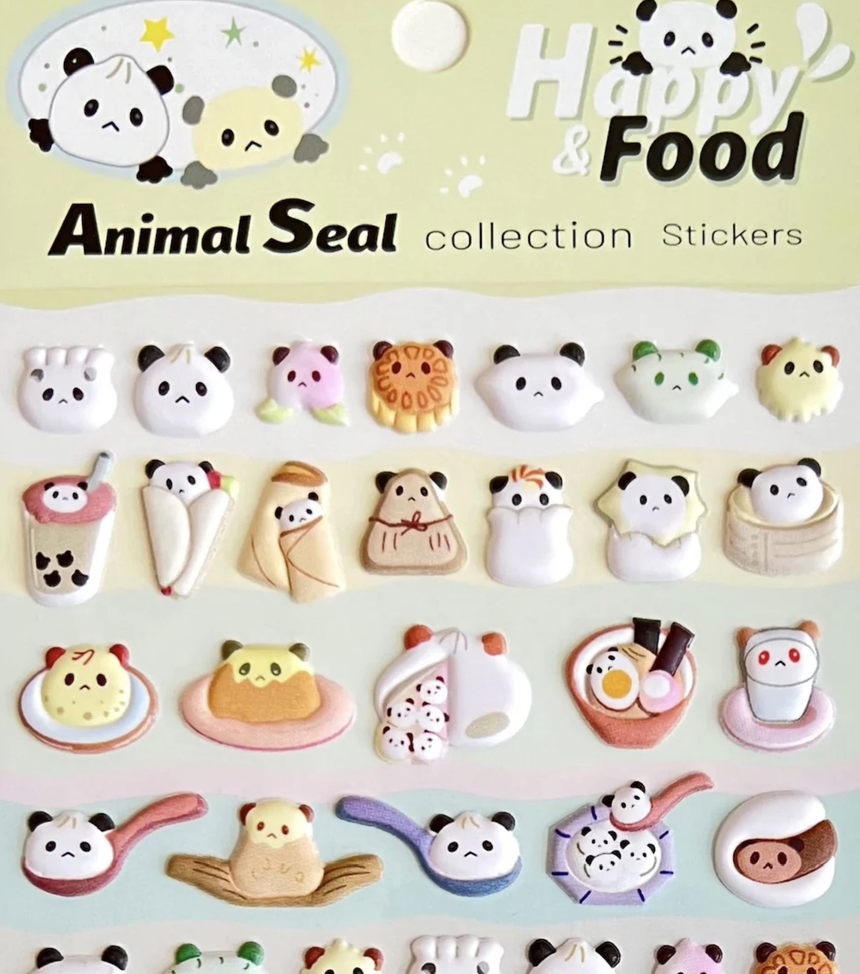 These amazing Foodie Panda Puffy Sticker Sheets can add personality to any notes, letter, planner, and more! Get creative and mix and match multiple stickers to create unique new stories. Perfect for all ages especially for high school and college!