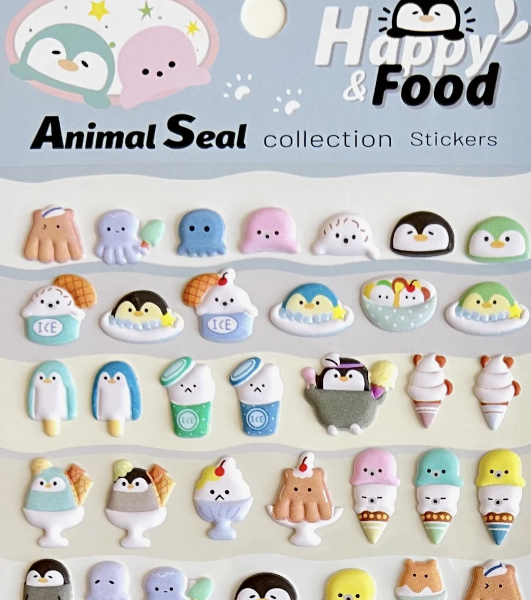 These amazing Foodie Penguin Puffy Sticker Sheets can add personality to any notes, letter, planner, and more! Get creative and mix and match multiple stickers to create unique new stories. Perfect for all ages especially for high school and college!