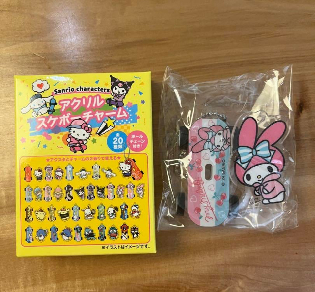 Sanrio Characters Skateboarding Acrylic Charm Blind Box