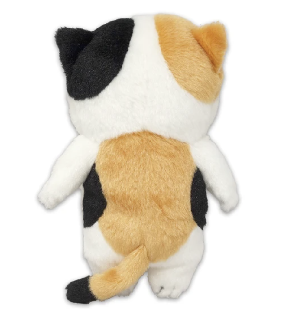 Funny Sleeping Cats Plushies, so cute you might end up knocked on your back like this when you see it in person. Soft and firm for great hugs. The kinda cute that remains charming with the passing of time. ^_^ Small beans in its back give it a perfect soothing weight.