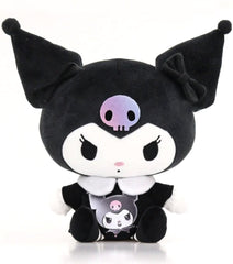 This plushie captures the essence of Kuromi's mischievous personality, dressed in an outfit reminiscent of a schoolgirl gothic but classic style. But what sets her apart is the bold statement of self-love: a picture of herself proudly displayed on her shirt.