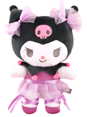 Step into a world of grace and form, with these enchanting plush dolls bringing your favorite Sanrio characters to life, and dressed in their finest ballet attire. Each plush is designed with intricate details, including delicate tulle skirts, soft leotards, and adorable ballerina shoes—perfect for twirling straight into your heart. Light, airy, and perfect for a pirouette, the fashionable tulle adds a touch of elegance to each character’s dance look.