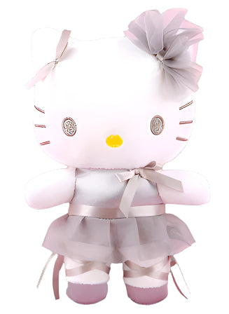 Step into a world of grace and form, with these enchanting plush dolls bringing your favorite Sanrio characters to life, and dressed in their finest ballet attire. Each plush is designed with intricate details, including delicate tulle skirts, soft leotards, and adorable ballerina shoes—perfect for twirling straight into your heart.&nbsp;Light, airy, and perfect for a pirouette, the fashionable tulle adds a touch of elegance to each character’s dance look.