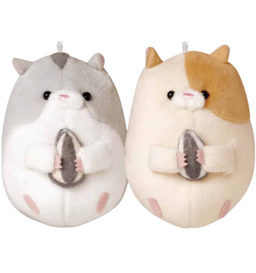 Meet our charming Hamster Buddy Magnetic Plush Keychain, complete with an adorable secret: their cheeks are attached with a magnet! Crafted with care, this cute plush toy is perfectly palm-sized, making it an irresistible addition to your collection.  Kawaii, hamster chunky