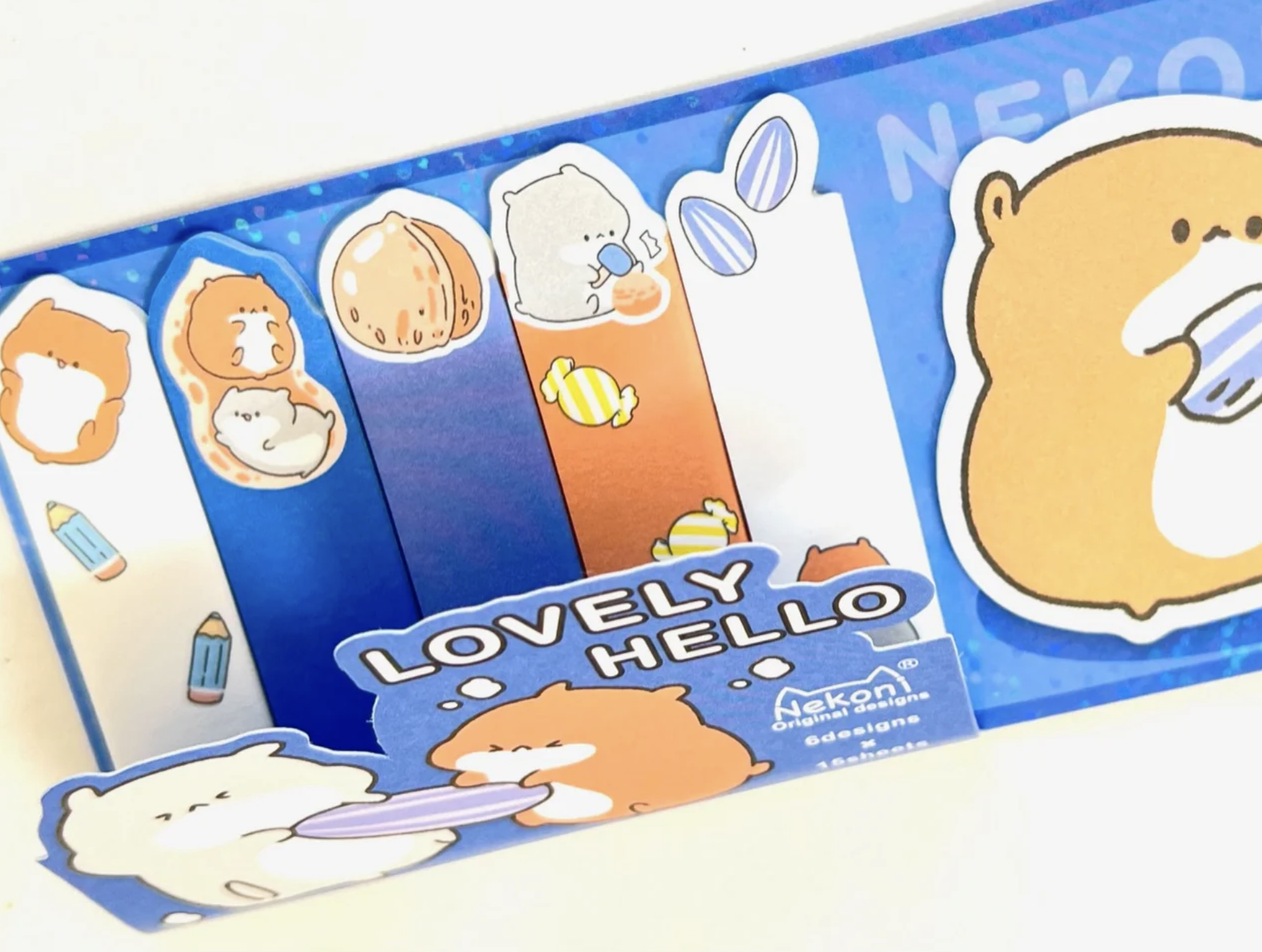 These little Hamster Kawaii Sticky Index Notes are a delightful and perfect way for literally ‘keeping tabs’ on your life! Just right for students from elementary, high school, to college, Chubby Hamster kawaii illustrations