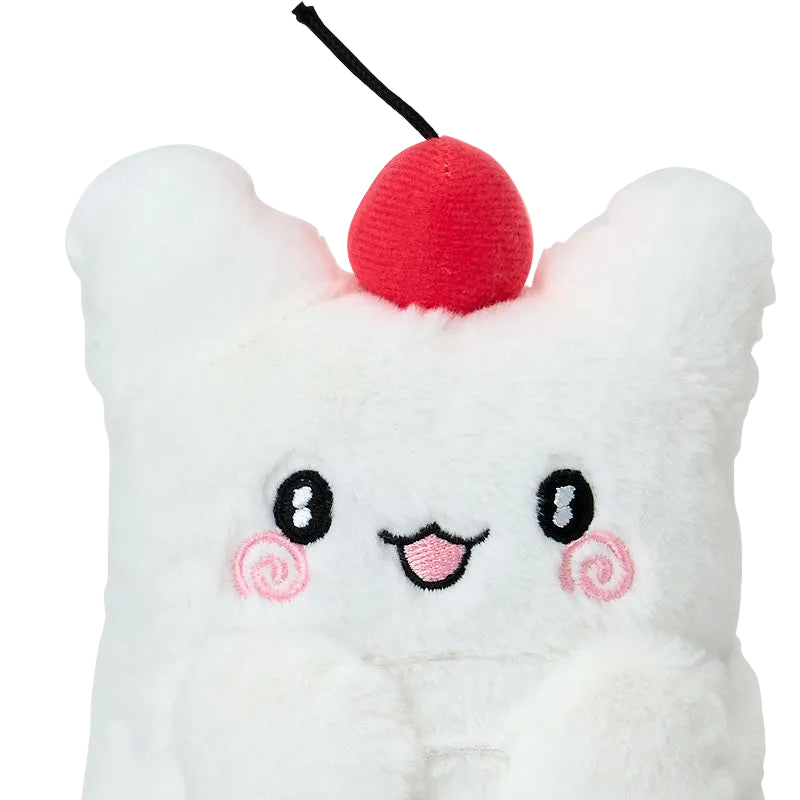 Bring a touch of sweetness to your collection with the Hanamaru Cherry Top Plushie. Its compact and soft design makes it perfect for display or snuggling, while the charming cherry-inspired top adds playful personality. A delightful collectible for fans of cute and cozy Sanrio plushies.