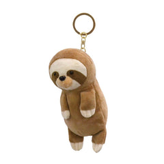 Hanging Sloth Plush Mini Pouch Keychain