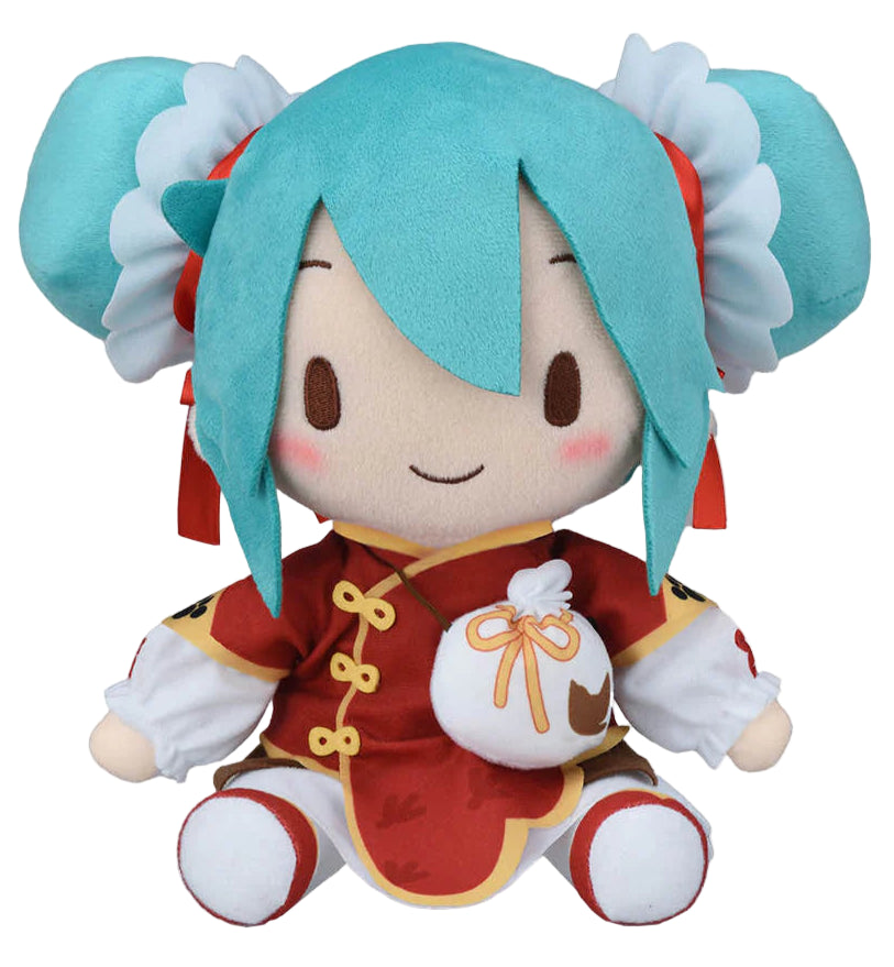 Celebrate culture and cuteness with this stunning Hatsune Miku plush dressed in traditional Chinese style! The world's most beloved virtual singer gets a gorgeous makeover in a vibrant red dress with elegant yellow detailing, complete with her iconic teal hair styled in adorable twin buns. Whether you're celebrating Lunar New Year, adding to your Hatsune Miku collection, or looking for a plush that honors traditional aesthetics with kawaii charm, this special edition brings the best of both worlds!