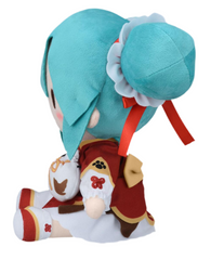 Celebrate culture and cuteness with this stunning Hatsune Miku plush dressed in traditional Chinese style! The world's most beloved virtual singer gets a gorgeous makeover in a vibrant red dress with elegant yellow detailing, complete with her iconic teal hair styled in adorable twin buns. Whether you're celebrating Lunar New Year, adding to your Hatsune Miku collection, or looking for a plush that honors traditional aesthetics with kawaii charm, this special edition brings the best of both worlds!