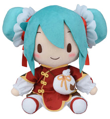 Celebrate culture and cuteness with this stunning Hatsune Miku plush dressed in traditional Chinese style! The world's most beloved virtual singer gets a gorgeous makeover in a vibrant red dress with elegant yellow detailing, complete with her iconic teal hair styled in adorable twin buns. Whether you're celebrating Lunar New Year, adding to your Hatsune Miku collection, or looking for a plush that honors traditional aesthetics with kawaii charm, this special edition brings the best of both worlds!
