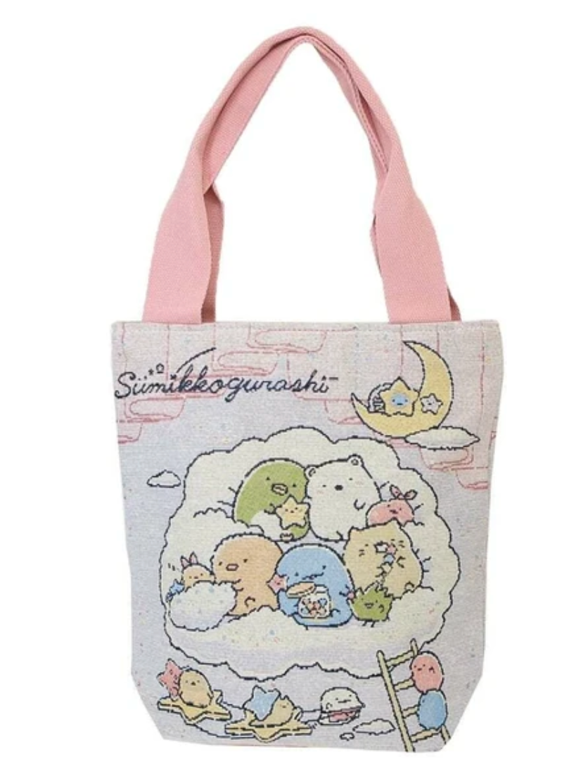 This Heavenly Party Sumikko Gurashi Woven Tapestry Tote speaks for itself; simply heavenly! Its delightful design captures the charm of the Sumikko Gurashi characters in a whimsical, party-themed scene. You'll fall in love with its unique and enchanting look. Kawaii, san-x