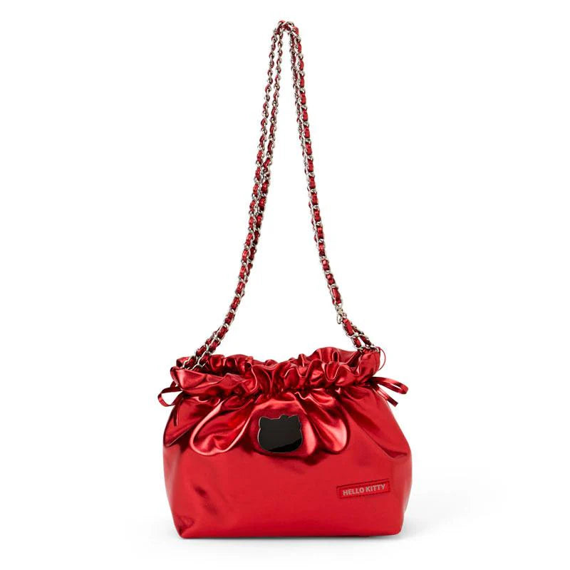 LIMITED Hello Kitty Red Metallic Ribbon Shoulder Bag