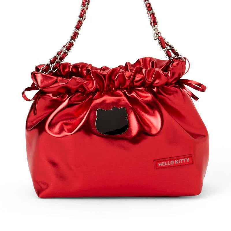 LIMITED Hello Kitty Red Metallic Ribbon Shoulder Bag