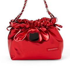 LIMITED Hello Kitty Red Metallic Ribbon Shoulder Bag