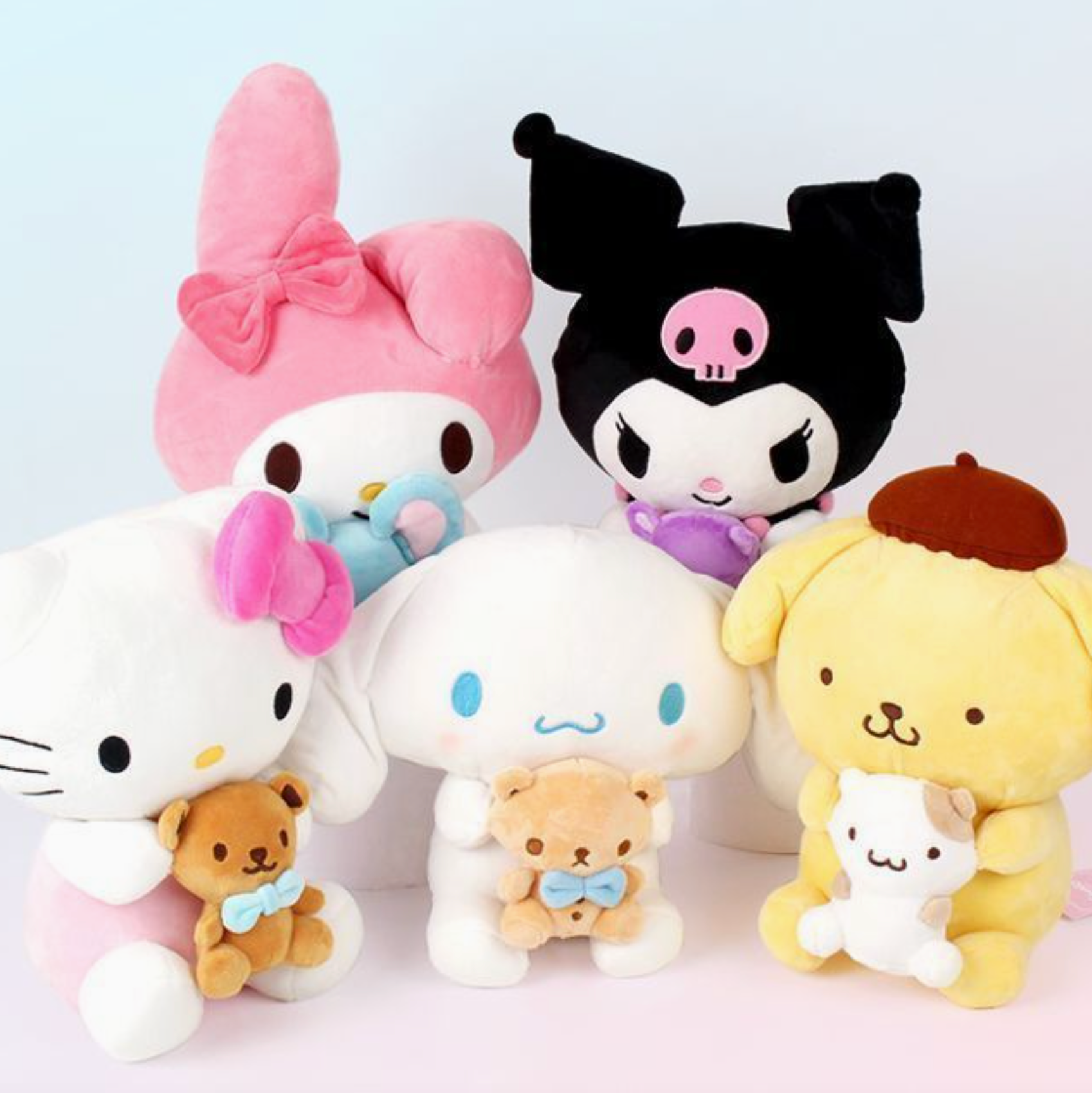 Calling all Sanrio fans! Add a dose of happiness to your life with the adorable Hello Kitty and Mascot Plushie, featuring your favorite character holding their beloved mascot. This charming plushie is the perfect gift, Sanrio, Hello Kitty, Cute, Kawaii