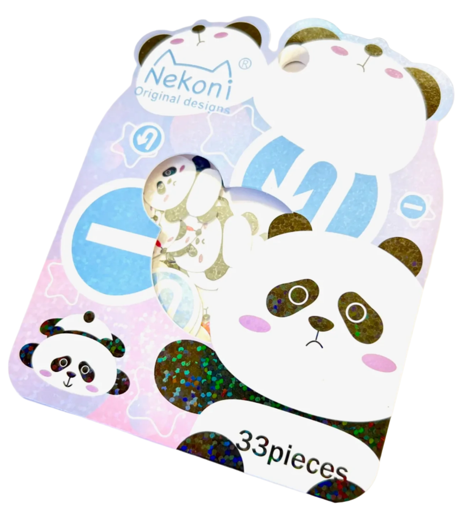 These amazing Holographic Panda Bear Kawaii Flake Sticker Bags can add personality to any notes, letters, planners, and more!