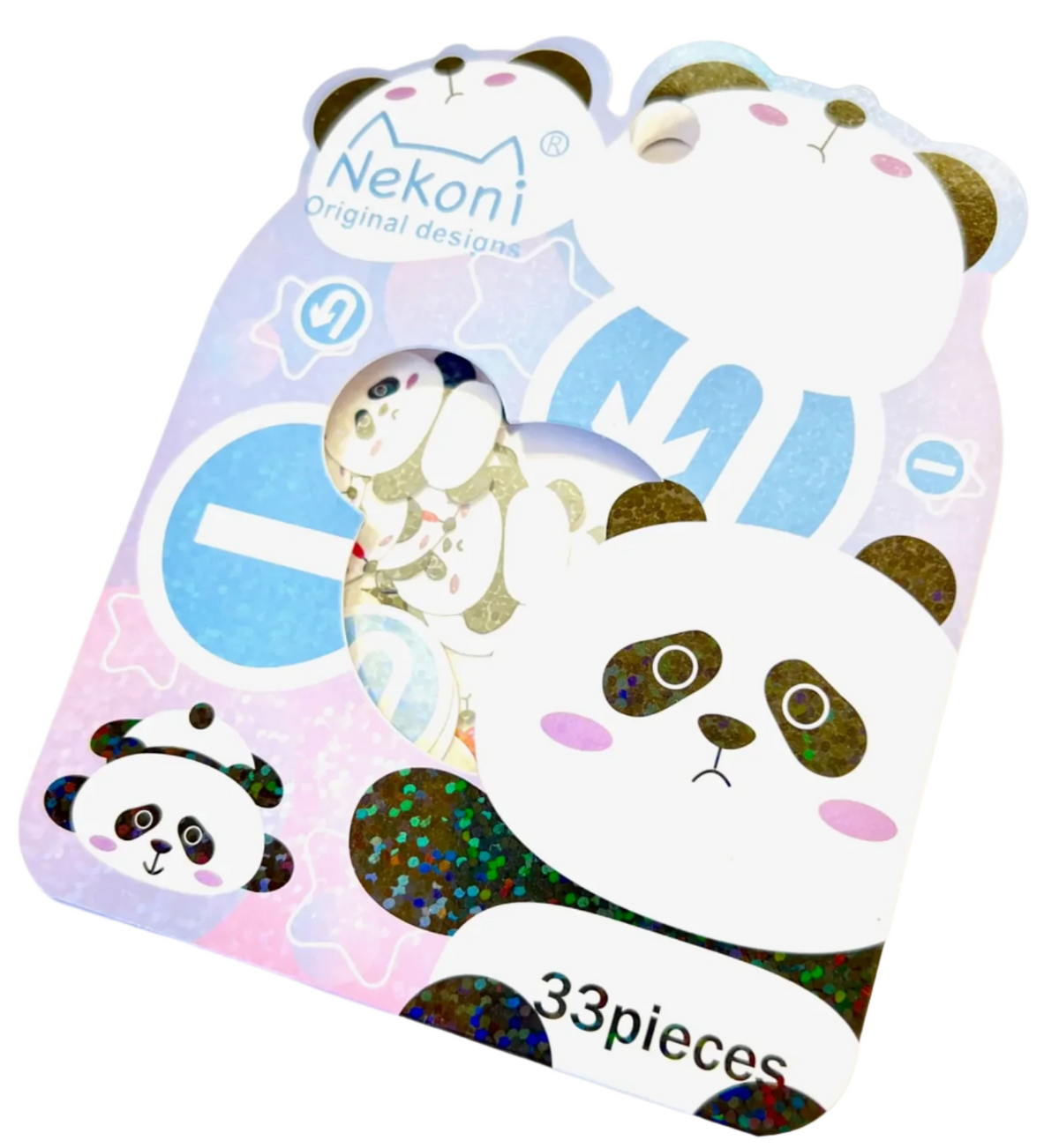 These amazing Holographic Panda Bear Kawaii Flake Sticker Bags can add personality to any notes, letters, planners, and more!