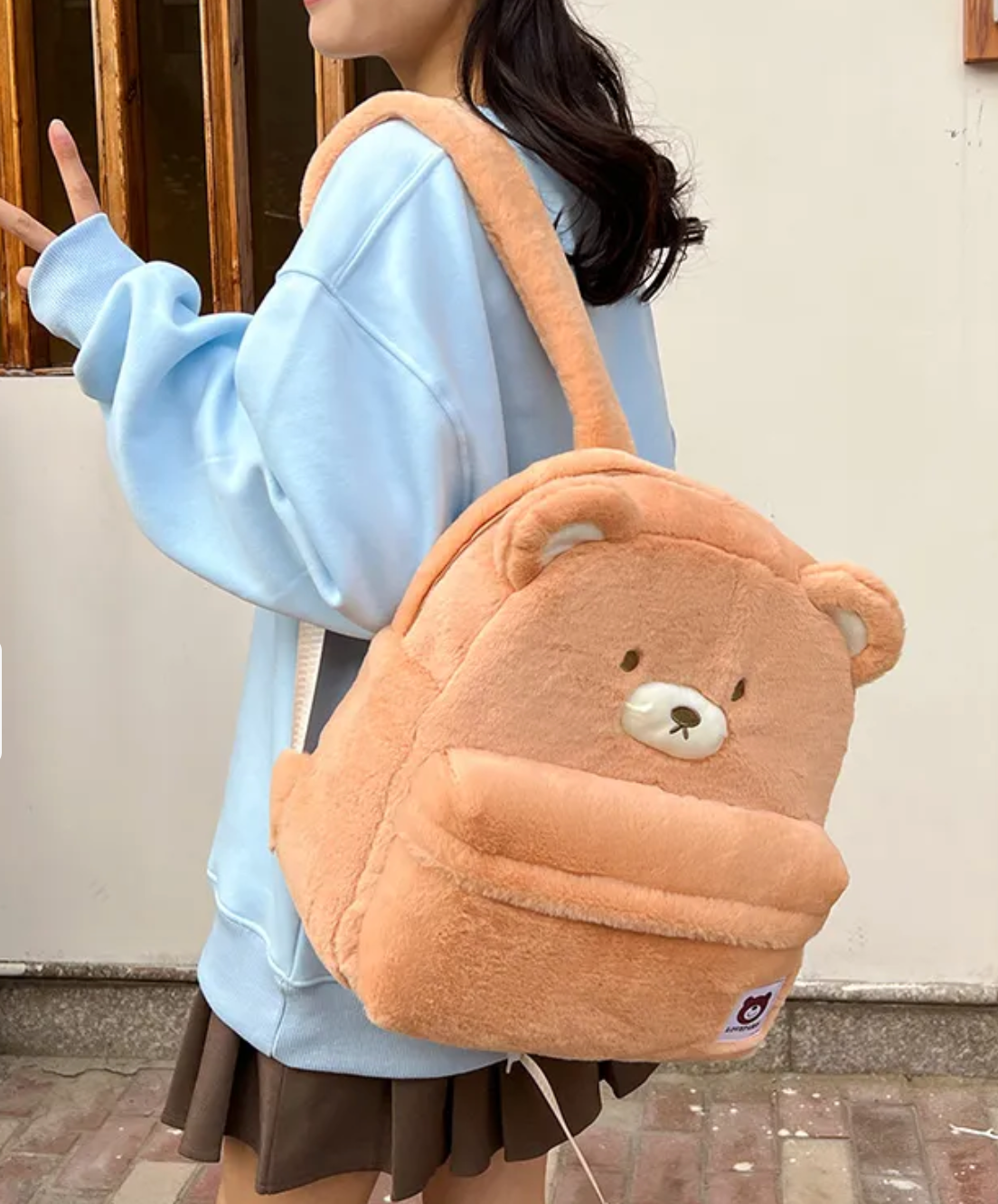 This Cuddly Honey Bear Backpack is guaranteed to evoke an overload of cuteness aggression for anyone who sees it! Designed in a nice big size for functionality and kawaii street-style appeal, its soft plush lining turns its cuteness into comfort!