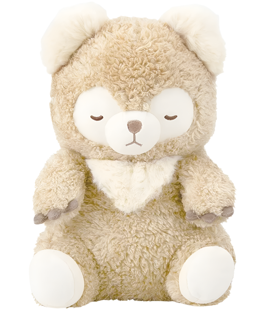 Honey Bear Plushie with Hidden Zip Pouch is great for hugging, Kawaii pouch