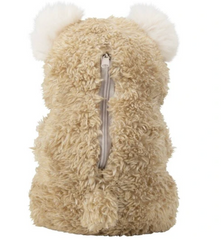 Honey Bear Plushie with Hidden Zip Pouch is great for hugging, Kawaii pouch