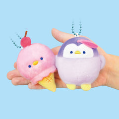 Kawaii, cute, ball chain key chain There are 10 different penguin keychain plushies to collect - they come in all your favorite flavors and forms, from strawberry to lemon, chocolate to watermelon and as popsicles, cones and cups. Best of all, you can cuddle them without the sloppy, sugary mess