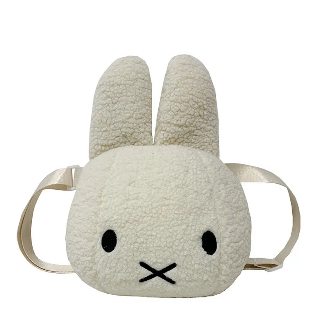 Iconic Miffy Head Shoulder Bag | Fuzzy Furry White Rabbit Bunny