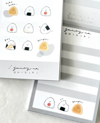 These Japanese Rice Balls 'Onigiri' Kawaii Mini Notepads feature two different designs, printed in full color. Quality binding, yet easy tear-out sheets.