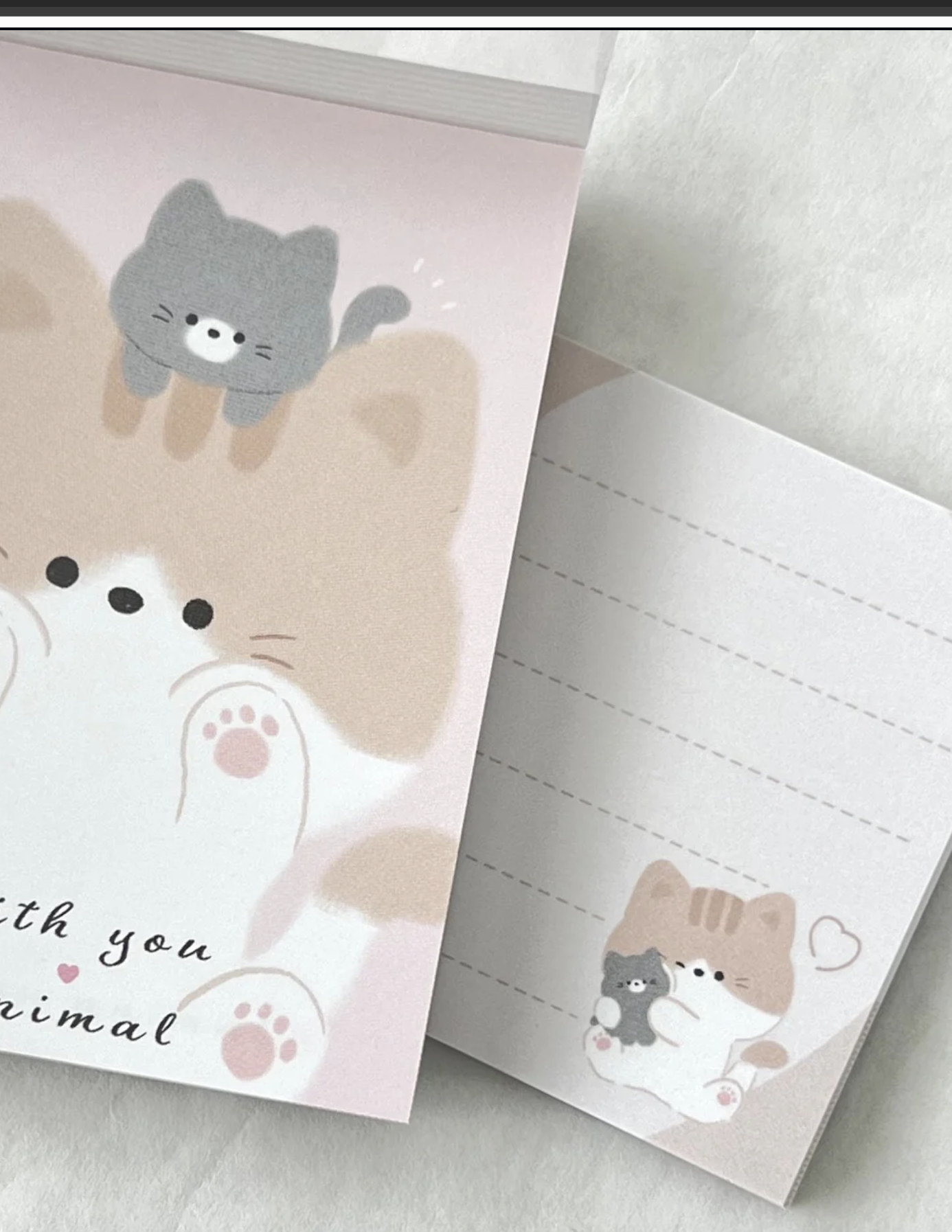 Kamio Cat &amp; Kitten Neko Kawaii Mini Notepads feature two different designs, printed in full color. Quality binding, yet easy tear-out sheets.