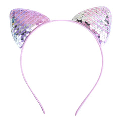 This Kawaii Kitty Sequined Headband is lightweight and comfortable enough for daily wear. The feline ear style is boosted with that shimmery shine sequin