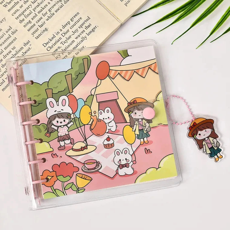 Capture your thoughts, dreams, and doodles in the most adorable way with our Kawaii Bunny Girl Notebooks! Each notebook features an enchanting Kawaii Bunny Girl, uniquely dressed to celebrate the charm of each season and activity—spring blossoms, summer sunshine, sweetheart bakery, and a cozy winter cabin. The delightful illustrations are bursting with color and cuteness, making these notebooks a joy to use throughout the year.