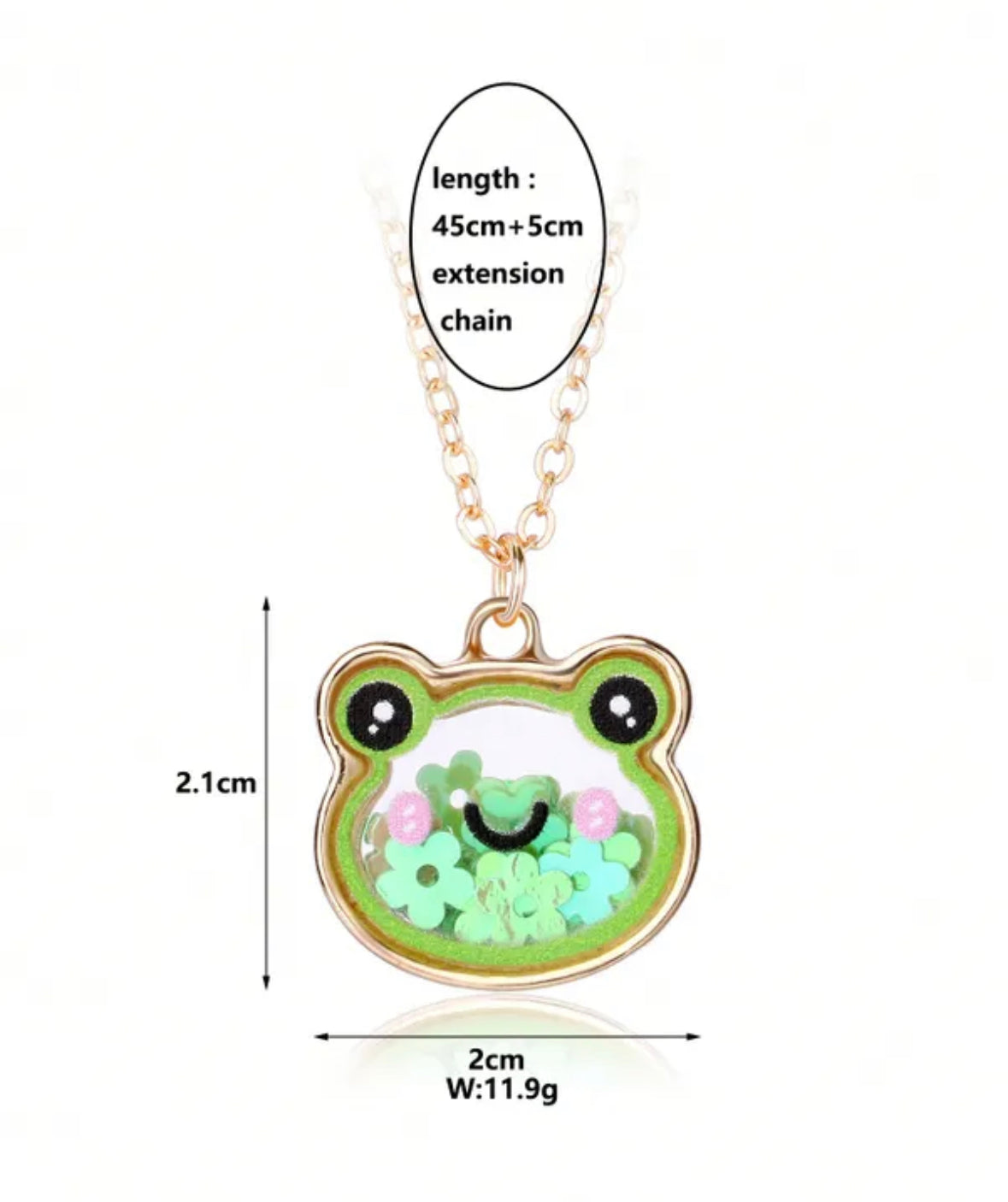 Confetti Filled Charm Kawaii Necklace! This delightful accessory is a celebration in itself, featuring a transparent animal pendant filled with an array of colorful confetti, capturing the essence of joy and fun., necklace