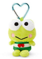 Keroppi Mini Mascot Heart Clasp Plush Keychain