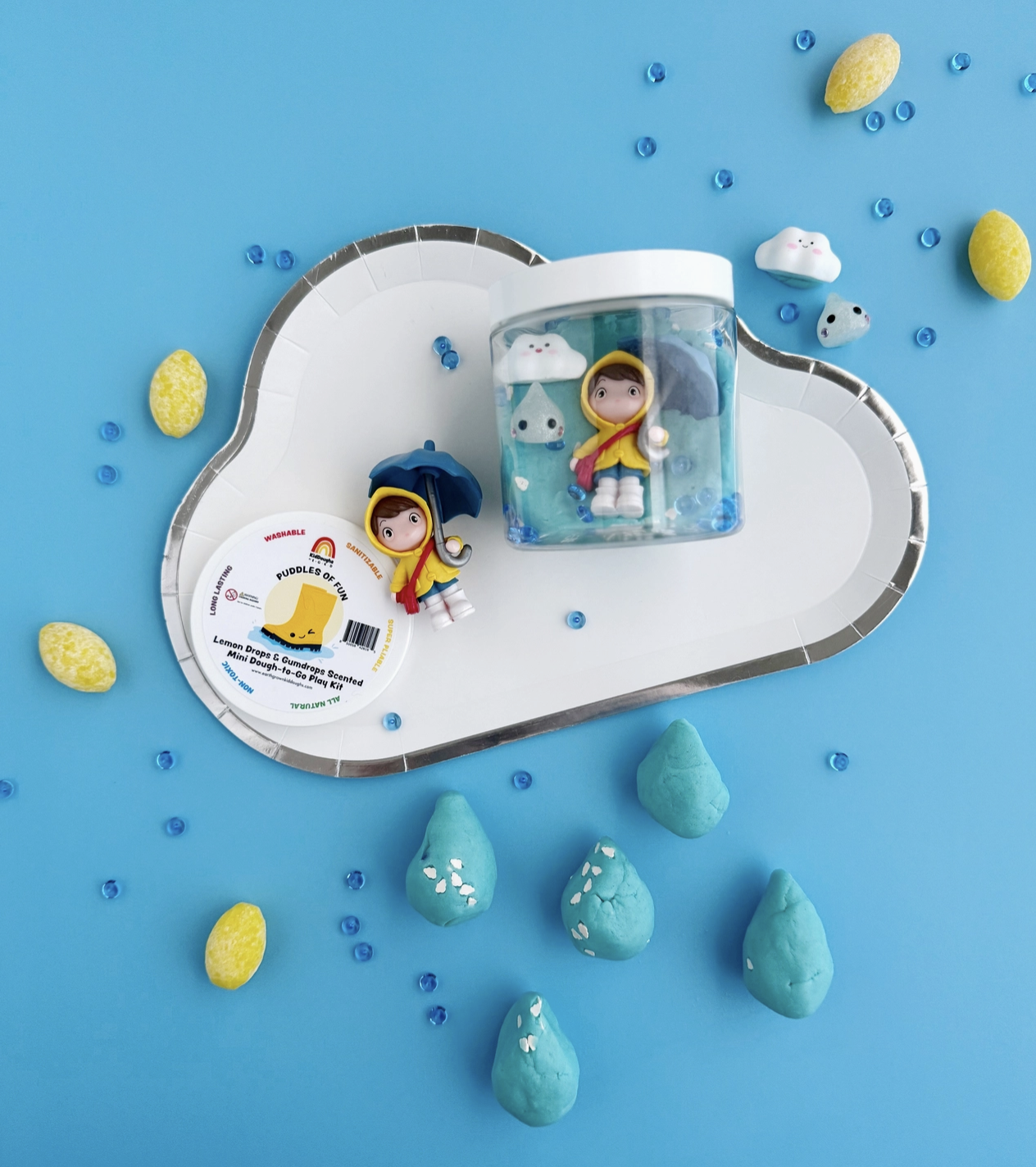 Spring into sensory play fun with this a-dough-rable sensory dough play kit! Our sensory play kits are designed to inspire imagination and promote open ended sensory play. KidDough is the best way to play dough!