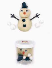 The Snowman Mini Dough-To-Go is the perfect winter-time dough activity! Marshmallow scented! Build a snowman and accessorize him with a carrot nose, arms, buttons, and a hat! Our sensory play kits are designed to inspire imagination and promote open-ended sensory play.